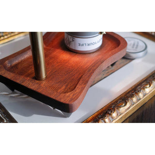 Argand Vinatege Wood Table Light