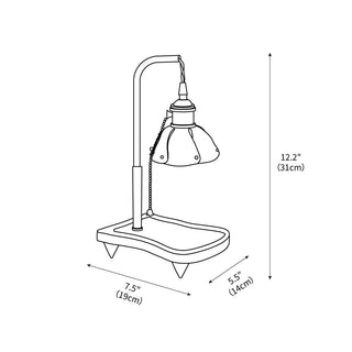 Argand Vinatege Wood Table Light