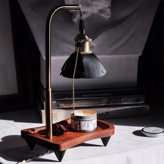 Argand Vinatege Wood Table Light