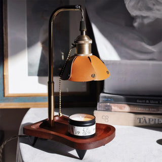 Argand Vinatege Wood Table Light