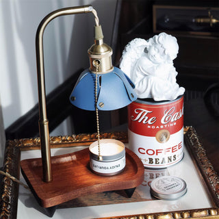 Argand Vinatege Wood Table Light