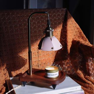 Argand Vinatege Wood Table Light