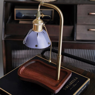 Argand Vinatege Wood Table Light