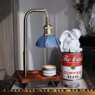 Argand Vinatege Wood Table Light
