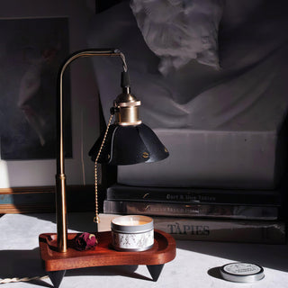 Argand Vinatege Wood Table Light