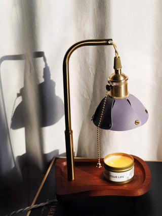 Argand Vinatege Wood Table Light
