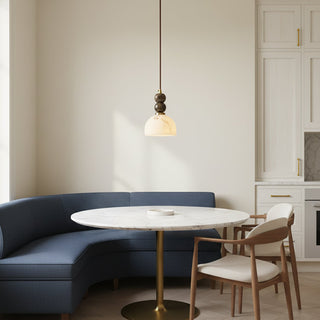 Arica Marble Orb Dome Pendant Light
