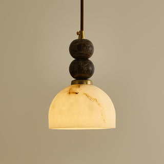 Arica Marble Orb Dome Pendant Light
