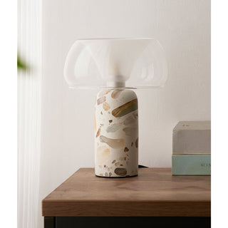 Lila Modern Travertine Table Lamp