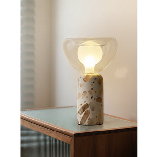 Lila Modern Travertine Table Lamp