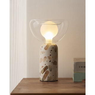 Lila Modern Travertine Table Lamp