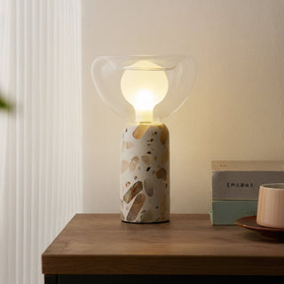 Lila Modern Travertine Table Lamp