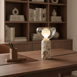 Lila Modern Travertine Table Lamp