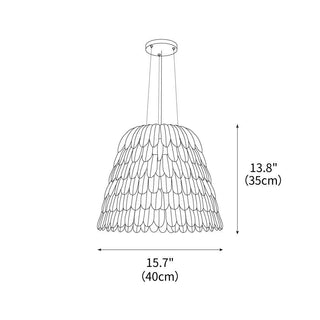 Artistic Organic Acrylic Feather Pendant Light