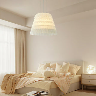 Artistic Organic Acrylic Feather Pendant Light