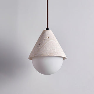 Aslo Minimalist Travertine Pendant Light