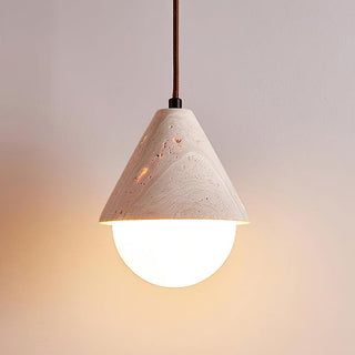 Aslo Minimalist Travertine Pendant Light