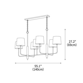 Aspen Mid Century Wood Chandelier