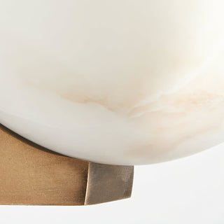 Ath Modern Alabaster Brass Wall Sconce