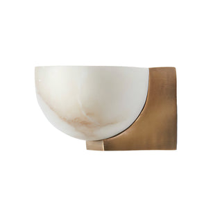 Ath Modern Alabaster Brass Wall Sconce