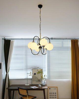 Atomic Orbit Sculptural Glass Chandelier
