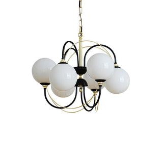 Atomic Orbit Sculptural Glass Chandelier