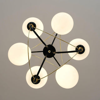 Atomic Orbit Sculptural Glass Chandelier