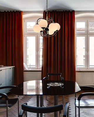 Atomic Orbit Sculptural Glass Chandelier