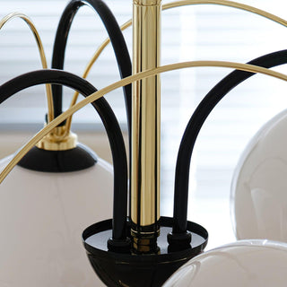 Atomic Orbit Sculptural Glass Chandelier