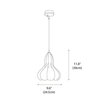 Petalo Modern Wood Pendant Light