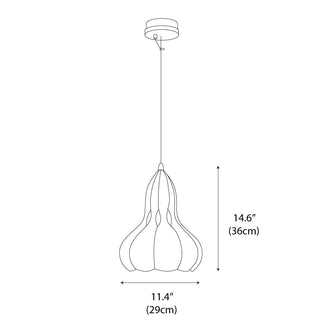 Petalo Modern Wood Pendant Light