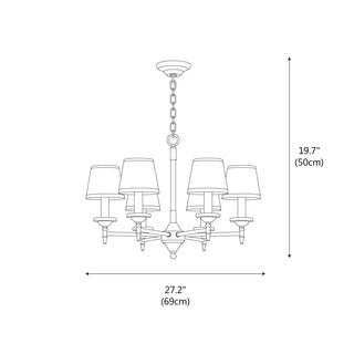 Corona Modern Brass Chandelier