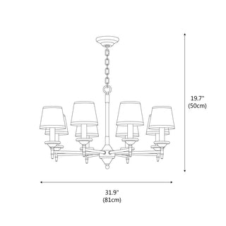Corona Modern Brass Chandelier