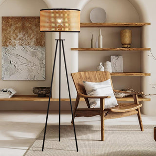 Aubrey Natural Bamboo Floor Light
