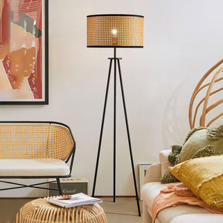 Aubrey Natural Bamboo Floor Light