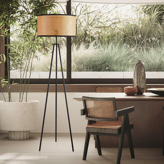 Aubrey Natural Bamboo Floor Light