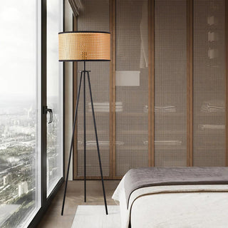 Aubrey Natural Bamboo Floor Light