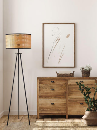 Aubrey Natural Bamboo Floor Light