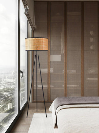 Aubrey Natural Bamboo Floor Light
