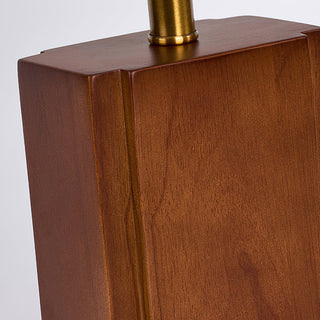 Arch Walnut & Brass Table Lamp