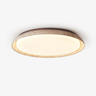 Elvinila Ring-Rim Travertine Ceiling Light - Blowlighting