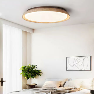 Elvinila Ring-Rim Travertine Ceiling Light - Blowlighting