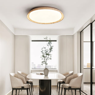 Elvinila Ring-Rim Travertine Ceiling Light - Blowlighting