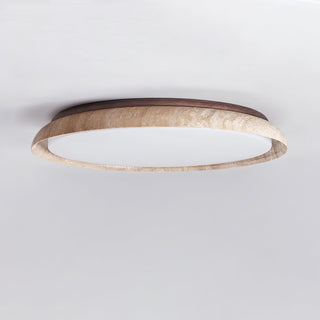 Elvinila Ring-Rim Travertine Ceiling Light - Blowlighting