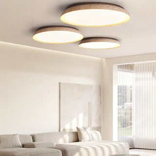 Elvinila Ring-Rim Travertine Ceiling Light - Blowlighting