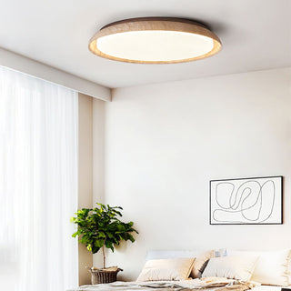 Elvinila Ring-Rim Travertine Ceiling Light - Blowlighting