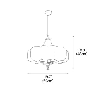 Aurora Bloom Retro Cloth Pendant Light