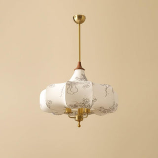 Aurora Bloom Retro Cloth Pendant Light
