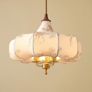 Aurora Bloom Retro Cloth Pendant Light