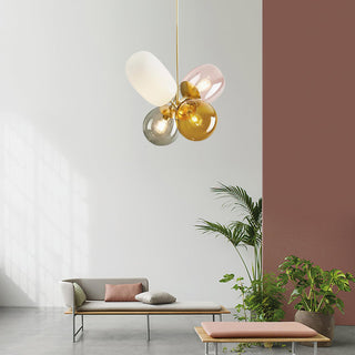 Lila Multicolor Glass Cluster Pendant Light